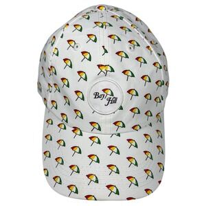 NWOT Bay Hill Imperial Alter Ego Allover Umbrella Adjustable Hat White, One Size